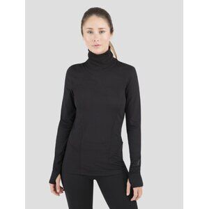 Terramar Womens Cloud Nine Turtleneck Sweater Merino Blend Baselayer Black Small